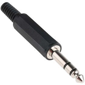 Resim 6.35mm 1/4 İnç Stereo TRS Erkek Fiş Lehim Tipi Plastik Konnektör 