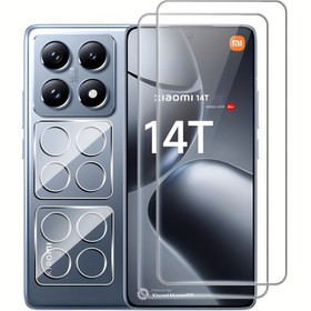 Resim Xiaomi 14T Pro/ 14T için Ekran Koruyucu [2+2 PAKET], 9H Sertlikte Çizilmeye Karşı Dayanıklı Temperli Cam Film, Anti-Çizik 