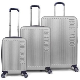 Resim Coral High Abs Gümüş 3'lü Valiz Seti 16430 Gümüş 