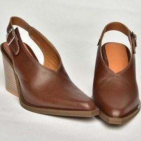 Resim Fox Shoes U654304203 Kahverengi Hakiki Deri Western Topuklu Ayakkabı 