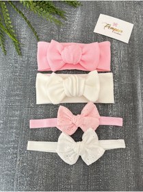 Resim pempem bandana Kız Bebek Ribana Bandana FİSTO bandana 4 lü set 