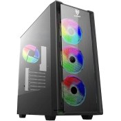 Resim Phoenix 4* Rgb Fanlı Atx-Mini Atx Itx Uyumlu Mid Tower Gaming Oyuncu Bilgisayar Kasası Psu'suz 