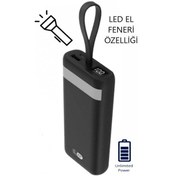 Resim Prepare 20,000 Mah Kablolu Taşınabilir Şarj Cihazı Powerbank 