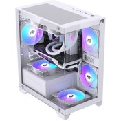 Resim Orion Elite 4x Tuştan Değişen Rgb Fanlı M-Atx Boş Bilgisayar Kasası Beyaz 
