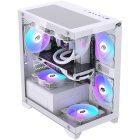 Resim Orion Elite 4x Tuştan Değişen Rgb Fanlı M-Atx Boş Bilgisayar Kasası Beyaz 