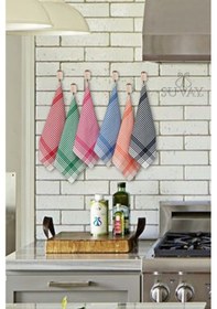 Resim Suvay Pöti Kareli 6'lı Kurulama Bezi Bulaşık Kurulama Bezi 