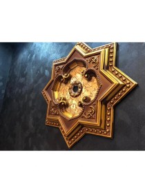 Resim Decogold 60 cm Yıldız Kahve Eskitme Saray Tavan 