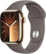 Resim robotrend Apple Watch Series 9 Gps + Cellular 41 Mm Altın Rengi Paslanmaz Çelik Kasa Akıllı Saat Ve Kil Rengi 