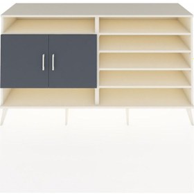 Resim Hyperion Konsol 7 Raflı 2 Kapaklı 176x44x99 Aytaşı-antrasit/çam Aytası/antrasıt - Aytası 