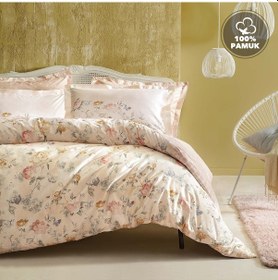 Resim Yataş Bedding Farida Çift Kişilik Ranforce Nevresim Seti - Somon 