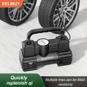 Resim Taşınabilir Hava Kompresörü Basınç Göstergeli - Araba, Motosiklet ve Bisiklet Lastikleri İçin İdeal! - BELIBUY 