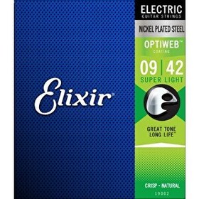 Resim Elixir 19002 Optiweb Super Light Elektro Gitar Teli (9-42) 