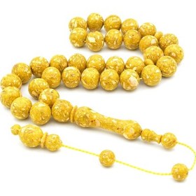 Resim Usta İşi Sistemli Küre Kesim Zencefil Tesbih İri Boy 