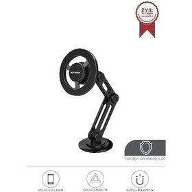 Resim Torima Jx-052 Siyah Çok Amaçlı Manyetik Car Holder Araç İçi Telefon Tutucu Siyah 