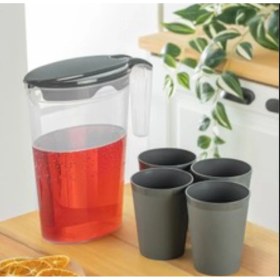 Resim Master Sürahi Seti 1.75 L + 4 Bardak Günlük Kullanıma Uygun 