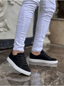 Resim ZMMODA KB 122 Siyah Süet Yüksek Taban Bağcıklı Günlük Erkek Ayakkabı 