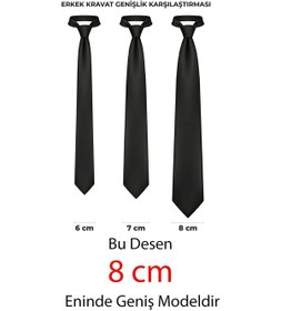 Resim Esgue Hand Made 8 Cm Ekose Desen Kahverengi Lacivert Renk Mendilli Kravat Lacivert - Gri 