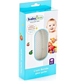 Resim Babyjem Cam Rende + Silikon Uçlu Meyve Sebze Emziği Turuncu 