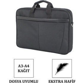 Resim Case Club 2117 Büyük Boy 17,3 Inç Laptop Evrak Çantası Omuz Askılı Siyah 