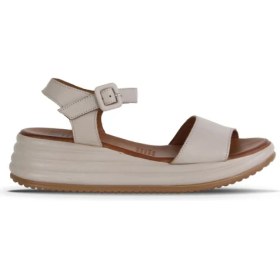 Resim Bueno Shoes Gri Deri Kadın Dolgu Topuklu Sandalet 01WY5700 01WY5700 