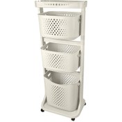 Resim Titiz Krem Kat Kat Sepet Organizer (0262-01-226-99-241457) 