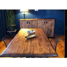 Resim ENJOY LIFE TASARIM Ahşap Kütük Yemek Masası 