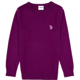 Resim U.S. Polo Assn. Kız Çocuk Menekşe Bisiklet Yaka Basic Kazak 50316808-VR037 
