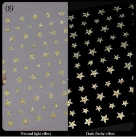 Resim NICOLE 3d Reflektif Efekt Nail Art Sticker Model - 9 (55881- 9) 