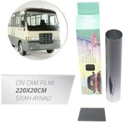 Resim Ön Cam Güneşlik Filmi 220x20cm Siyah-aynalı 