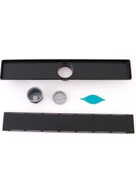 Resim Sukar Duş Kanalı Mat Siyah Line 6 60 Cm 