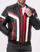 Resim NYC GİYİM TEKSTİL Renk Blok Tanımlı Spor Hakiki Deri Mont 