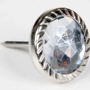 Resim Febko Dekoratif Parlak Taşlı Kabara Raptiye 17 mm - 50 Adet 