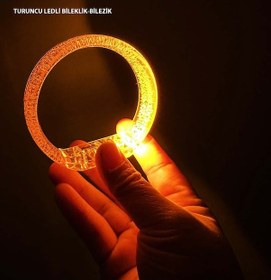 Resim Tcu Led Işıklı Baskı Yapılabilen Pilli Bileklik Bilezik 1,5 Cm Genişlik - Mg-874111 