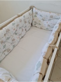 Resim babynestdunyasi 70x130 Çift Yönlü Beşik Kenar Koruma Yılan Yastık 