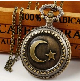 Resim Universal Türk Bayraklı Köstekli Saat 