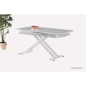 Resim Sweet Home Masa Sandalye Açılır Milano Masa Mdf X Beyaz Metal Ayak ( Ortadan Açılır ) 70x120 Cm 