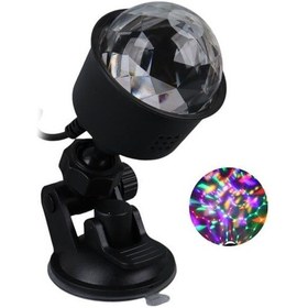 Resim Ledx Al-kx-6889 Projeksiyon Atmosferli Usbli 4 Watt Şarjlı Sihirli Rgb Led Disko Topu Siyah 