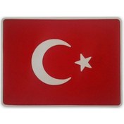 Resim Kaymaz Torpido Pedi Torpido Üzeri Kaydırmaz Ped Türk Bayrağı Baskılı 