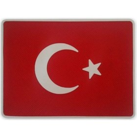 Resim Kaymaz Torpido Pedi Torpido Üzeri Kaydırmaz Ped Türk Bayrağı Baskılı 