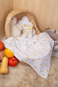 Resim LUCKKA Dijital Baskılı 3'lü Müslin Örtü Seti - 75x75 cm - ZT5000 