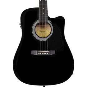 Resim Squier SA-105CE Elektro Akustik Gitar - Black 