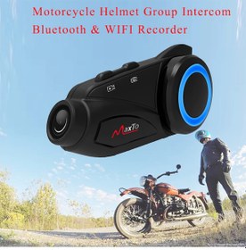 Resim Kask Bluetooth Kulaklık Motosiklet Maxto M3 Kameralı Intercom 