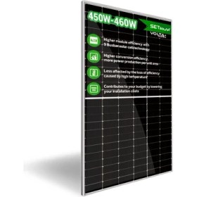 Resim Set Solar 455 W Monokristal 40MM Çerçeveli Güneş Paneli (A CLASS) 