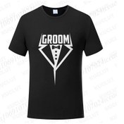 Resim Kuclut Damat Düğün Takımı, Bekarlığa Veda Parti Tişörtü, Komik Sağdıç Tişörtübejerkek Bej 