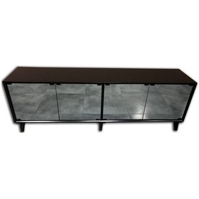 Resim Bengimobilya Tv Sehpası Modern Konik Aynalı Parlak Gri Modern Tarz Kayın Torn 