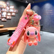 Resim Baijiafu2 Yeni Çizgi Film Animasyon Stitch Serisi Yumuşak Kauçuk Anahtarlık Bebek Çantası Kolye Anahtarlık Küçük Hediye (Yurt Dışından) 