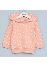 Resim Wanex Kız Çocuk Uzun Kol Ince Kapüşonlu Sweatshirt - 32243 SOMON 