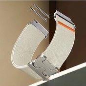 Resim Sunshine022 1 Adet Beige 18mm Ayarlanabilir Nefes Alabilir Polyamide Saat Kayışı Samsung Garmin Xiaomi Uyumlu 