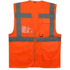 Resim Tema Mühendis Tipi Ikaz Yeleği Cepli Turuncu 