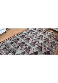 Resim Keops Desen Serme Halı Örtüsü, Halı Koruyucu, Çok Amaçlı Pike, Savan Bordo 